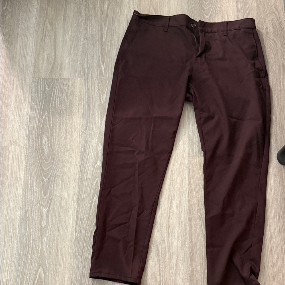 Zara Men's Dark Red Chinos
